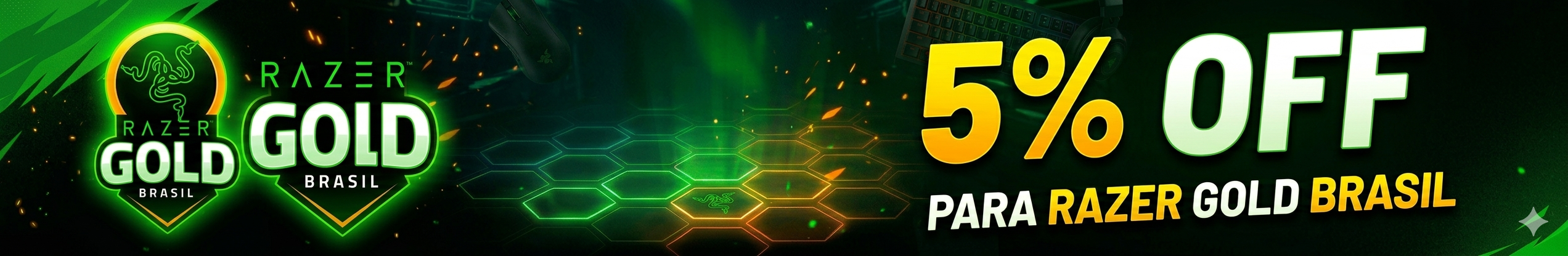 RAZER GOLD BR 5% OFF